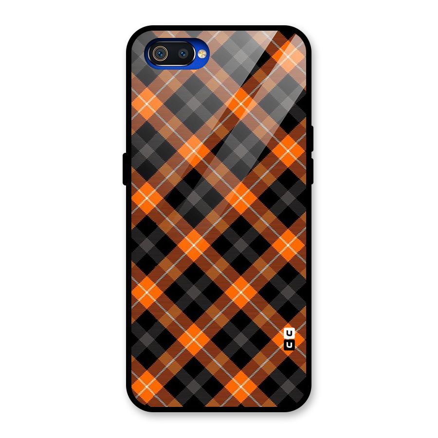 Best Textile Pattern Glass Back Case for Realme C2