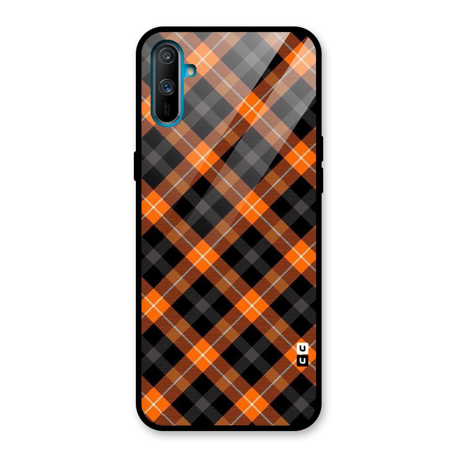 Best Textile Pattern Glass Back Case for Realme C3