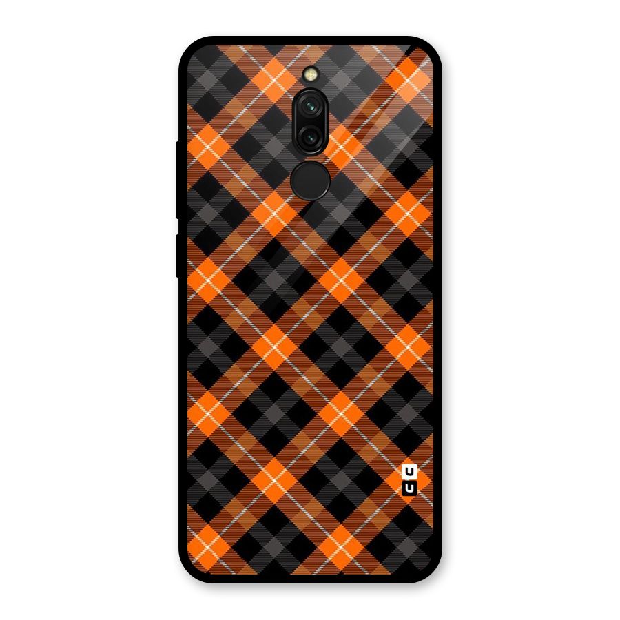 Best Textile Pattern Glass Back Case for Redmi 8