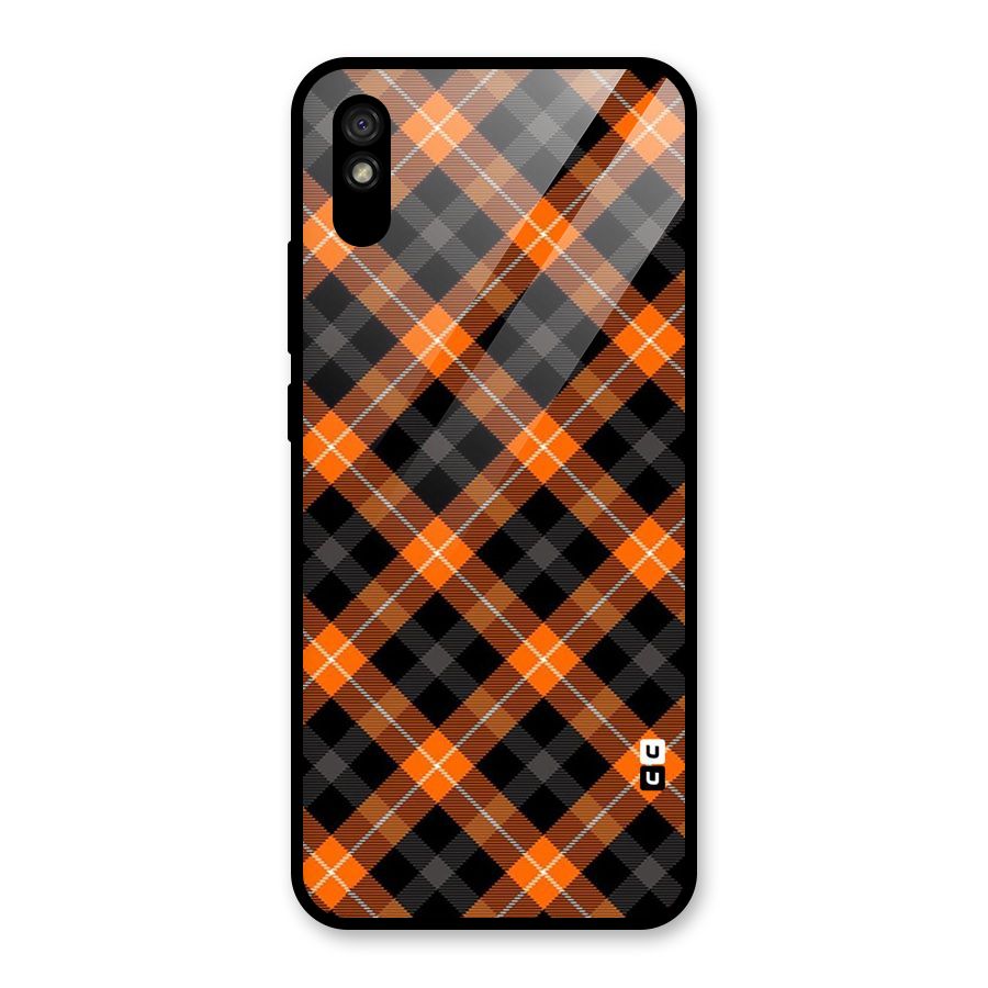 Best Textile Pattern Glass Back Case for Redmi 9A