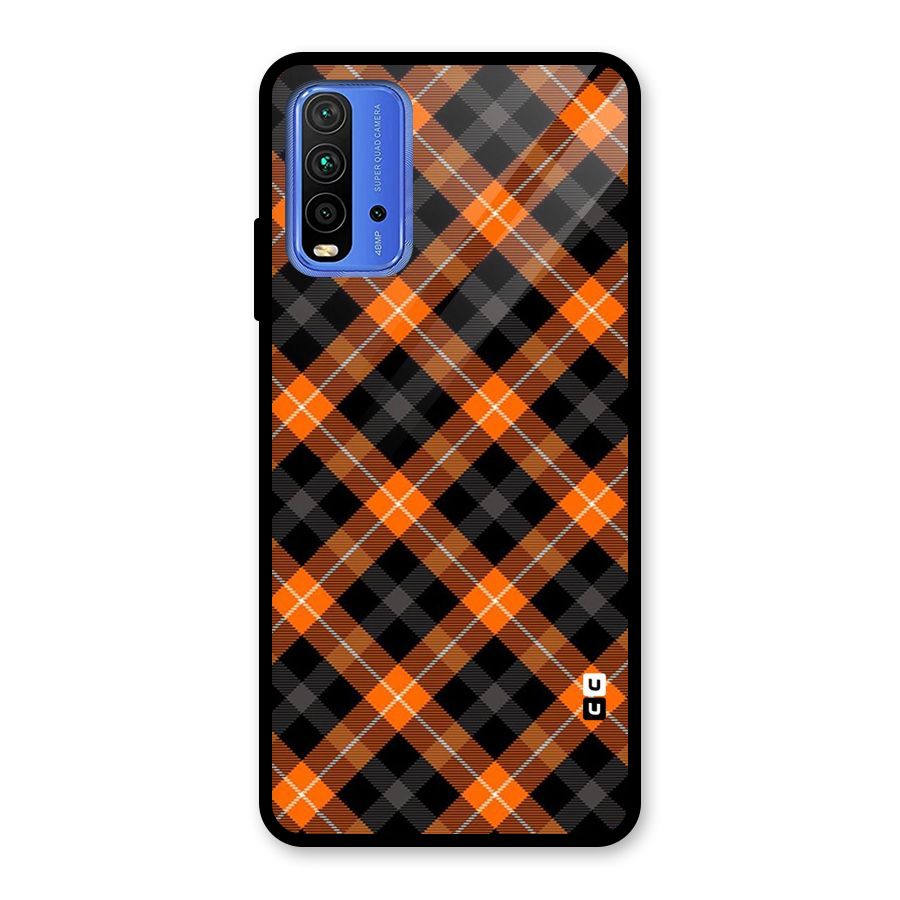 Best Textile Pattern Glass Back Case for Redmi 9 Power