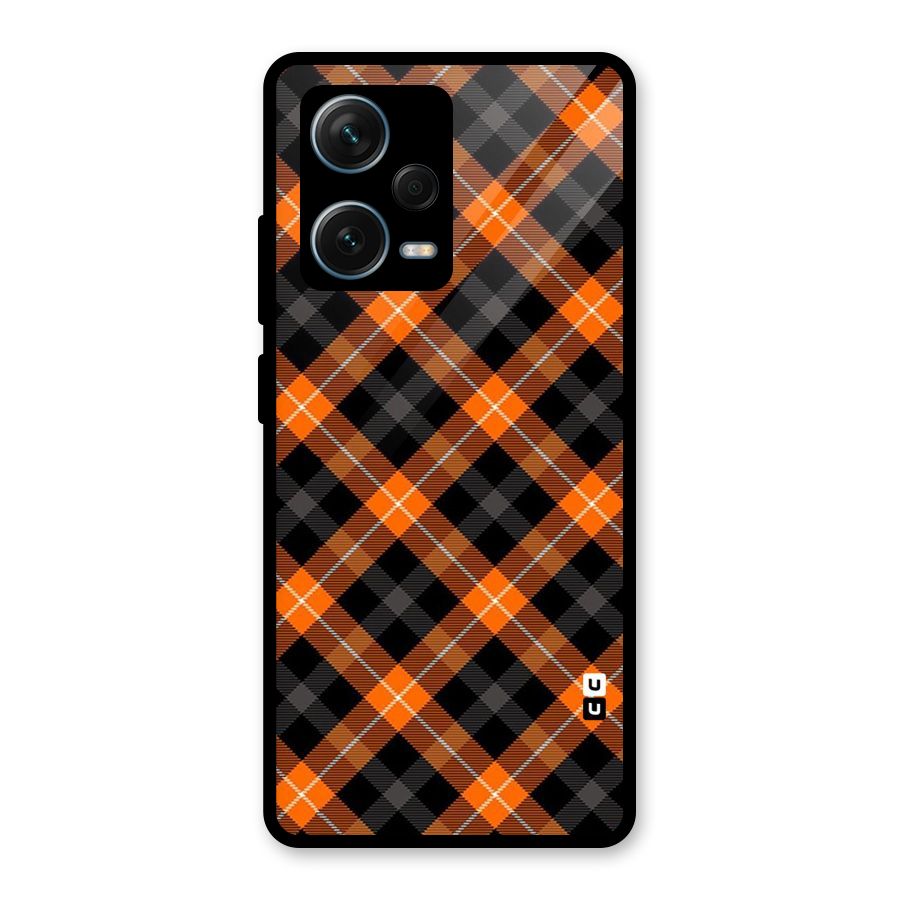 Best Textile Pattern Glass Back Case for Redmi Note 12 Pro Plus 5G