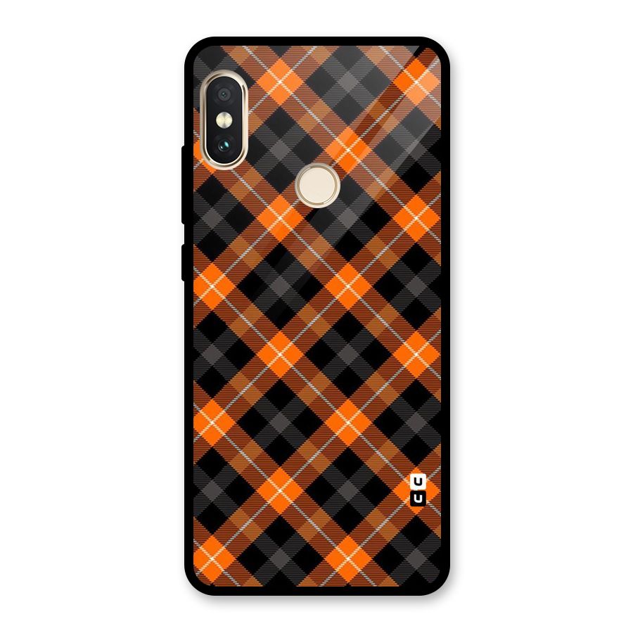 Best Textile Pattern Glass Back Case for Redmi Note 5 Pro