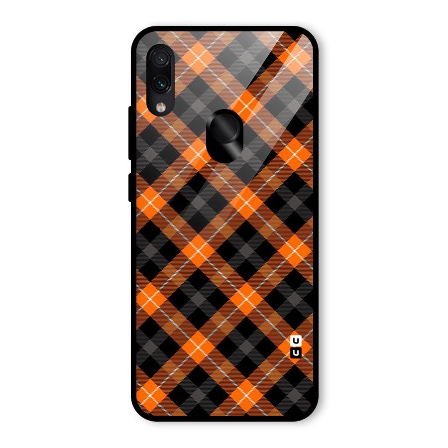 Best Textile Pattern Glass Back Case for Redmi Note 7S
