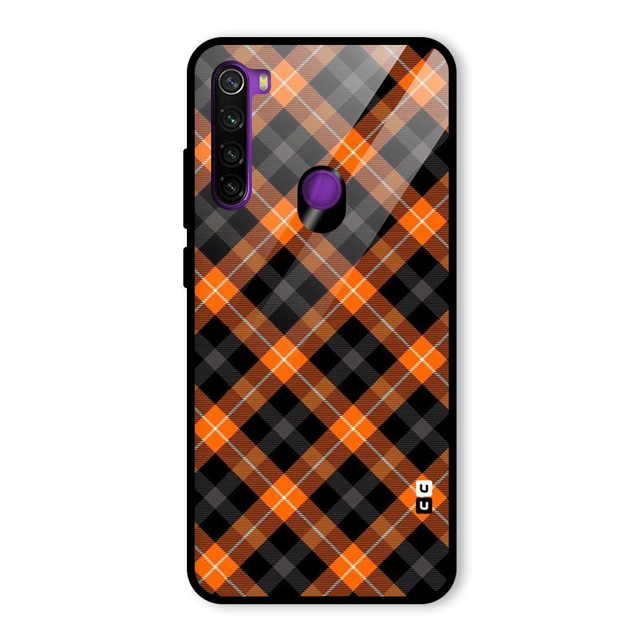 Best Textile Pattern Glass Back Case for Redmi Note 8