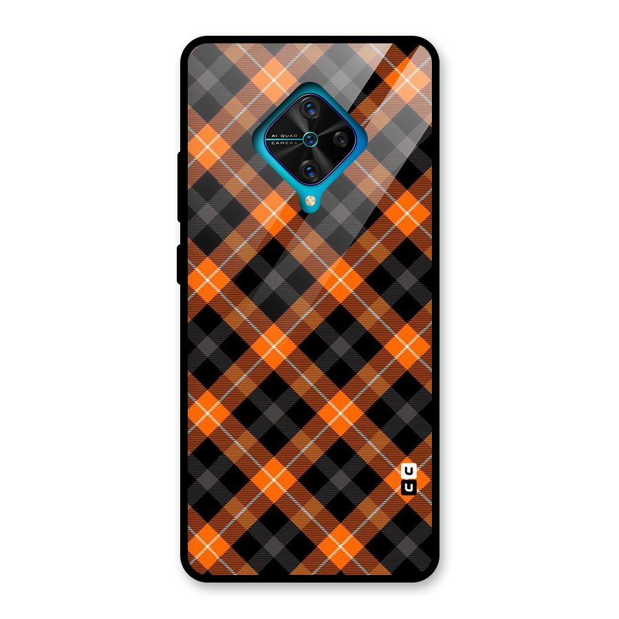 Best Textile Pattern Glass Back Case for Vivo S1 Pro