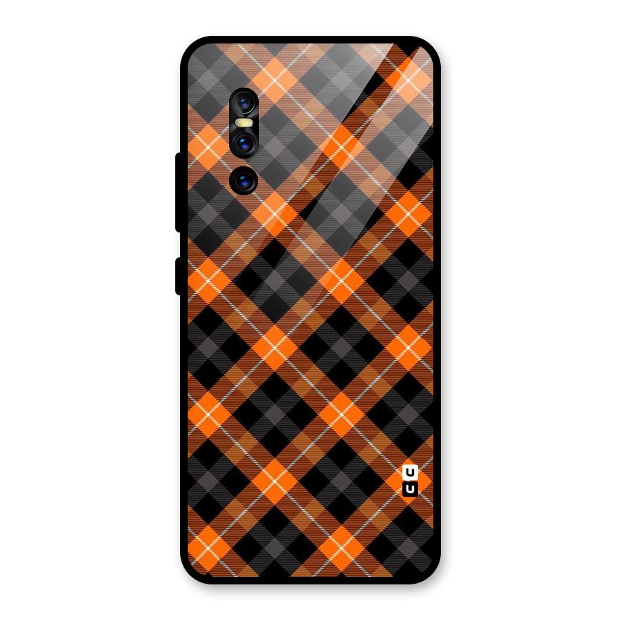 Best Textile Pattern Glass Back Case for Vivo V15 Pro