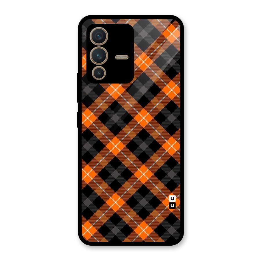 Best Textile Pattern Glass Back Case for Vivo V23 5G
