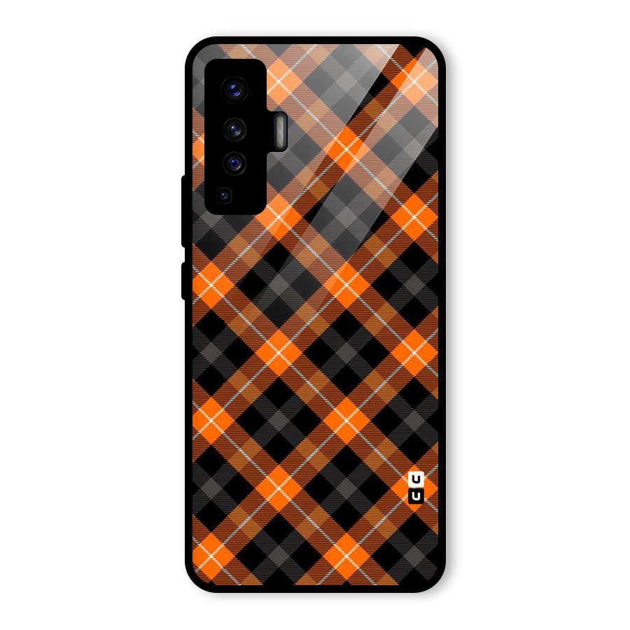 Best Textile Pattern Glass Back Case for Vivo X50