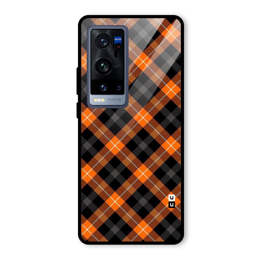 Best Textile Pattern Glass Back Case for Vivo X60 Pro Plus