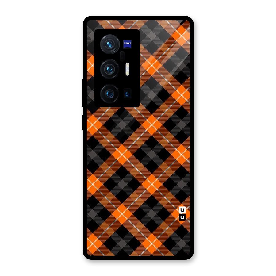 Best Textile Pattern Glass Back Case for Vivo X70 Pro Plus