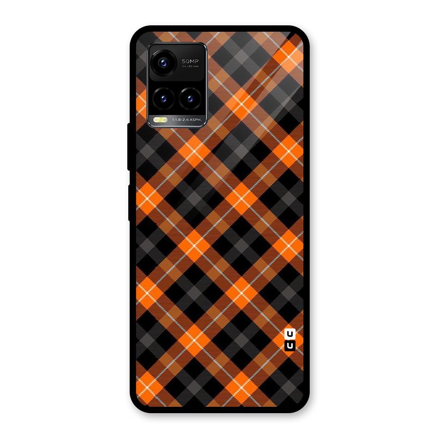 Best Textile Pattern Glass Back Case for Vivo Y21A