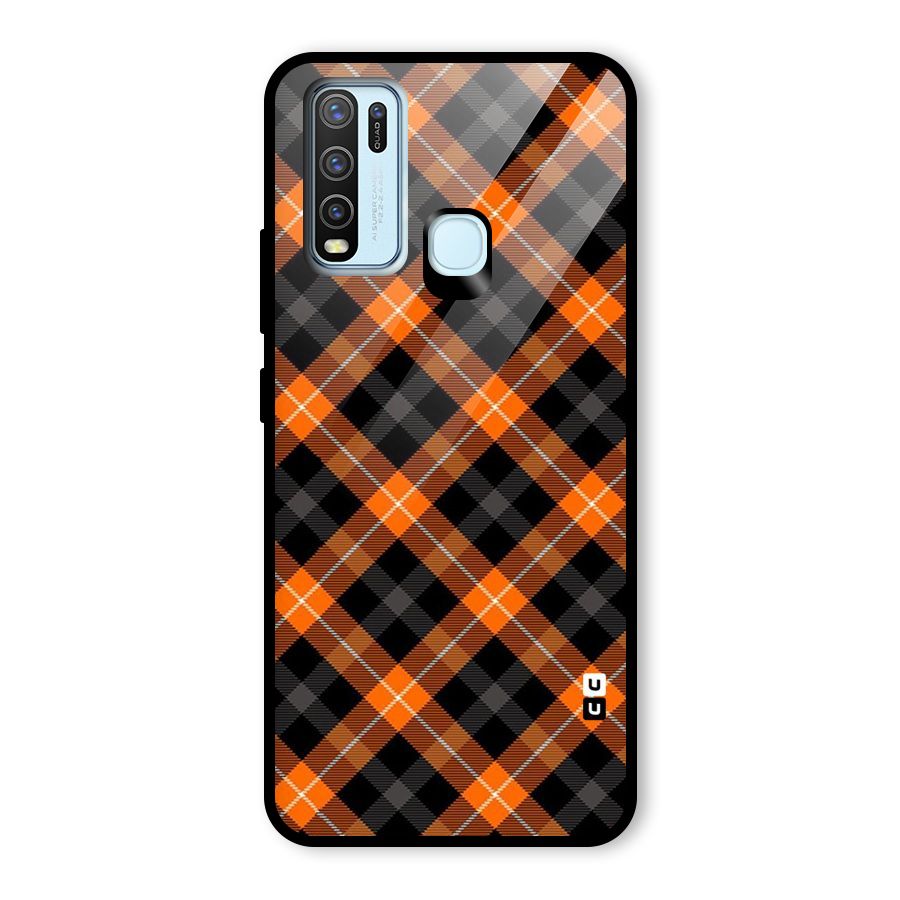 Best Textile Pattern Glass Back Case for Vivo Y30