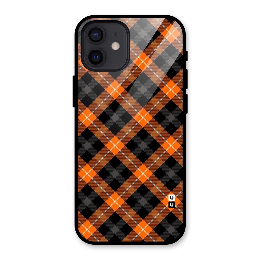 Best Textile Pattern Glass Back Case for iPhone 12