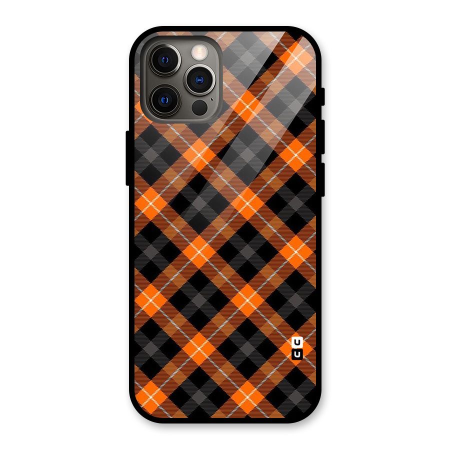 Best Textile Pattern Glass Back Case for iPhone 12 Pro