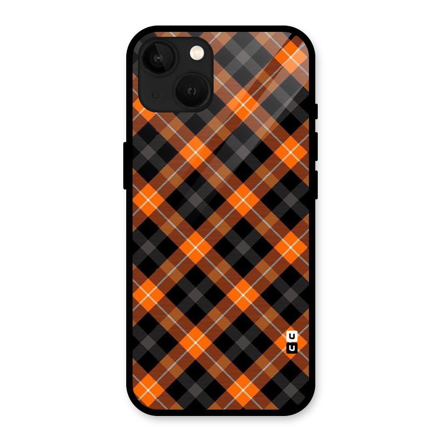 Best Textile Pattern Glass Back Case for iPhone 13