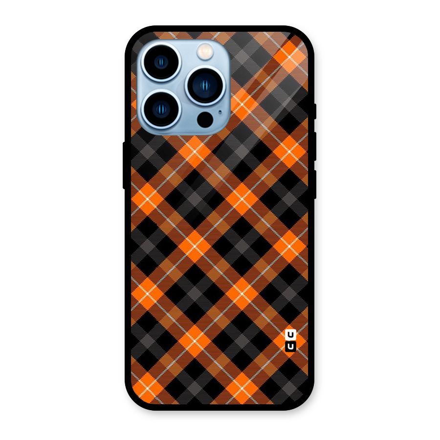 Best Textile Pattern Glass Back Case for iPhone 13 Pro