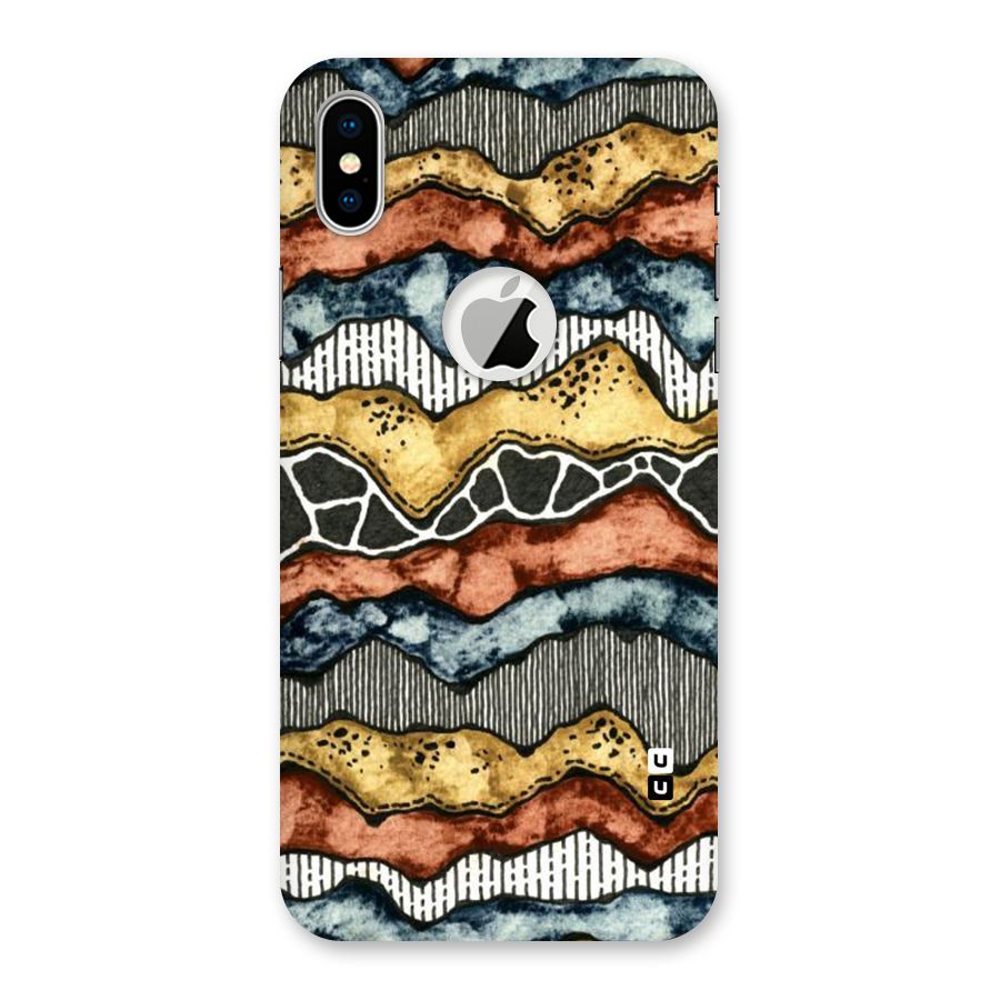 Best Texture Pattern Back Case for iPhone X Logo Cut