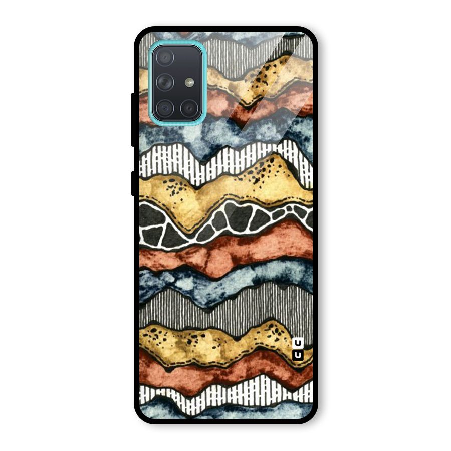 Best Texture Pattern Glass Back Case for Galaxy A71