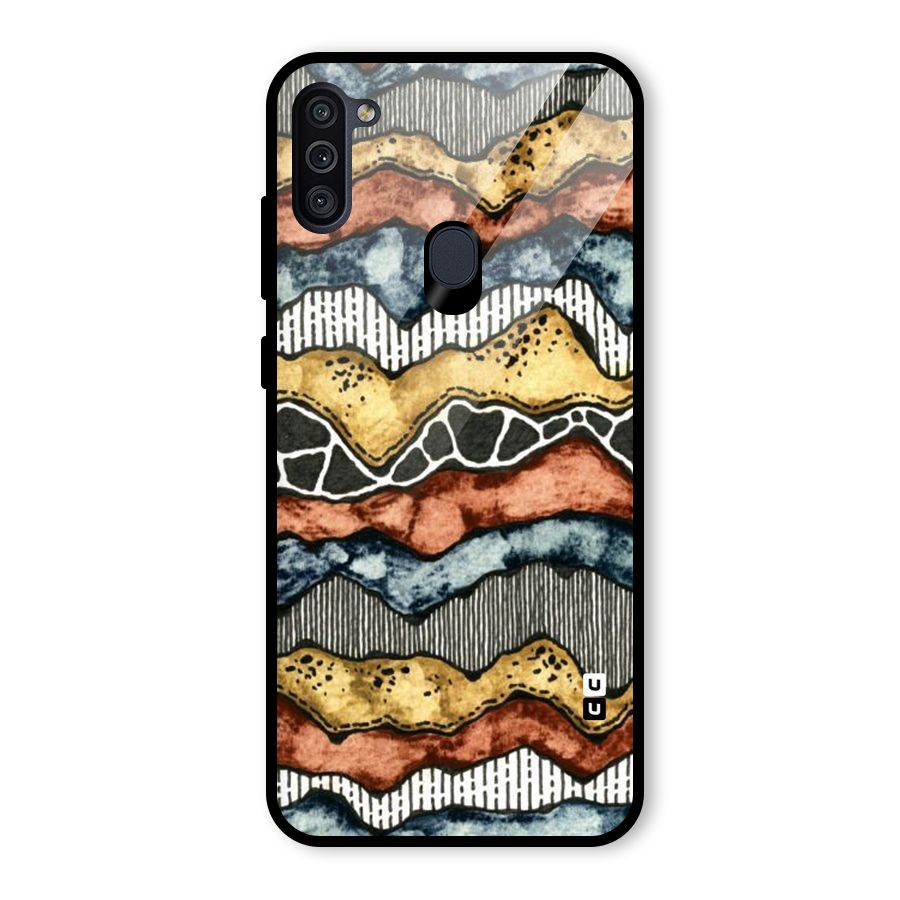 Best Texture Pattern Glass Back Case for Galaxy M11