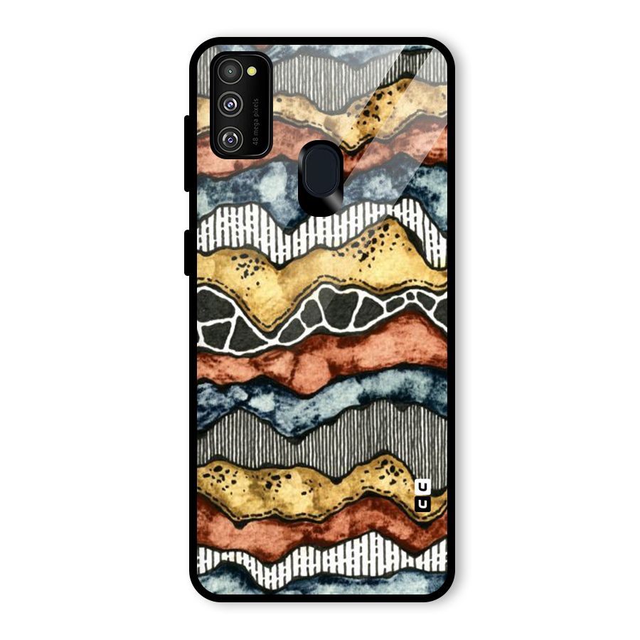 Best Texture Pattern Glass Back Case for Galaxy M30s