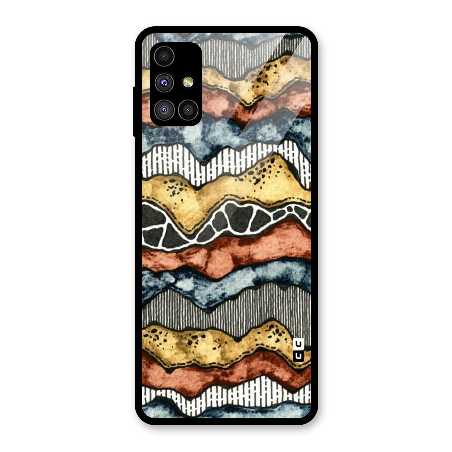 Best Texture Pattern Glass Back Case for Galaxy M51