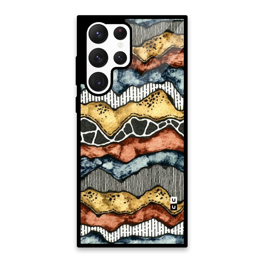 Best Texture Pattern Glass Back Case for Galaxy S22 Ultra 5G