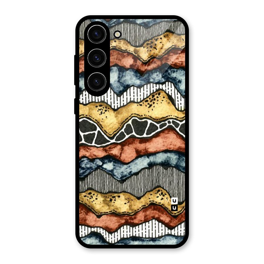 Best Texture Pattern Glass Back Case for Galaxy S23 Plus