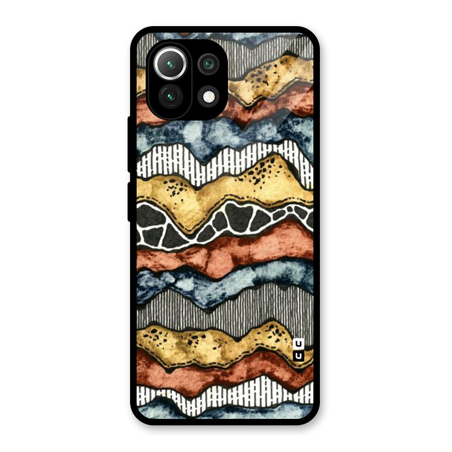 Best Texture Pattern Glass Back Case for Mi 11 Lite