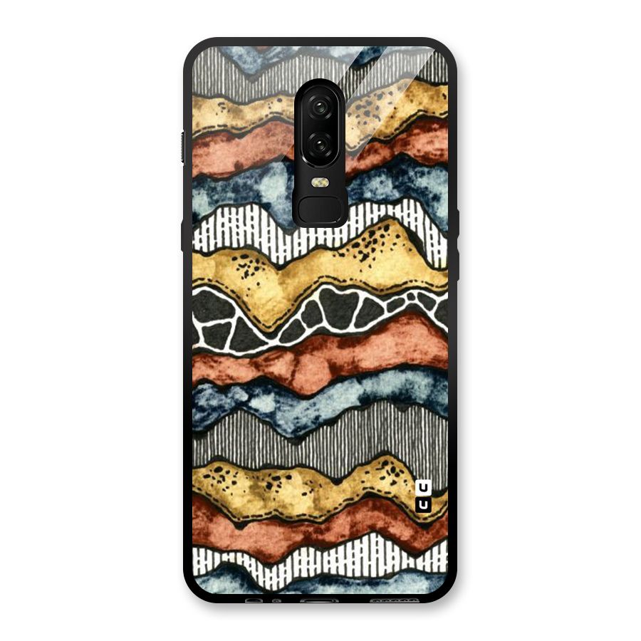 Best Texture Pattern Glass Back Case for OnePlus 6
