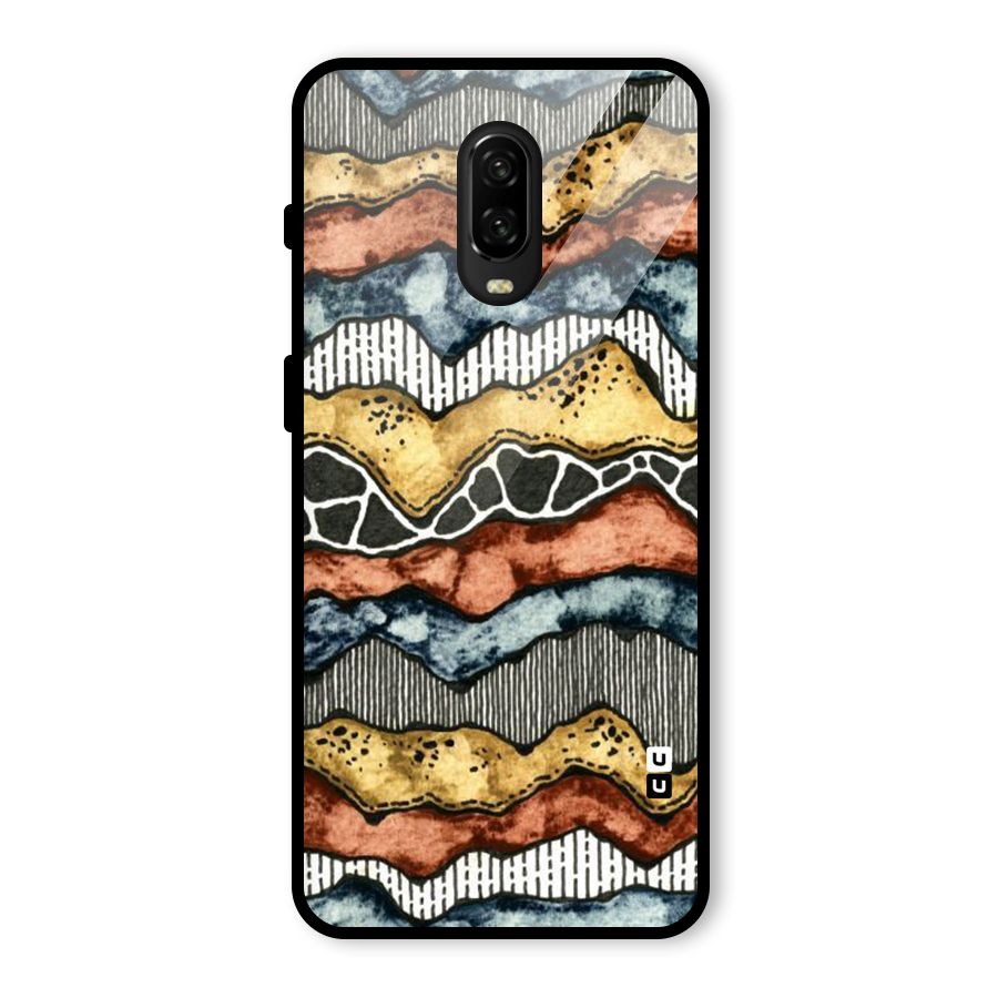 Best Texture Pattern Glass Back Case for OnePlus 6T