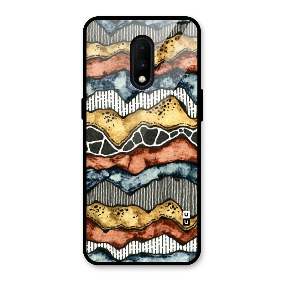 Best Texture Pattern Glass Back Case for OnePlus 7