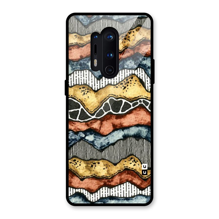 Best Texture Pattern Glass Back Case for OnePlus 8 Pro