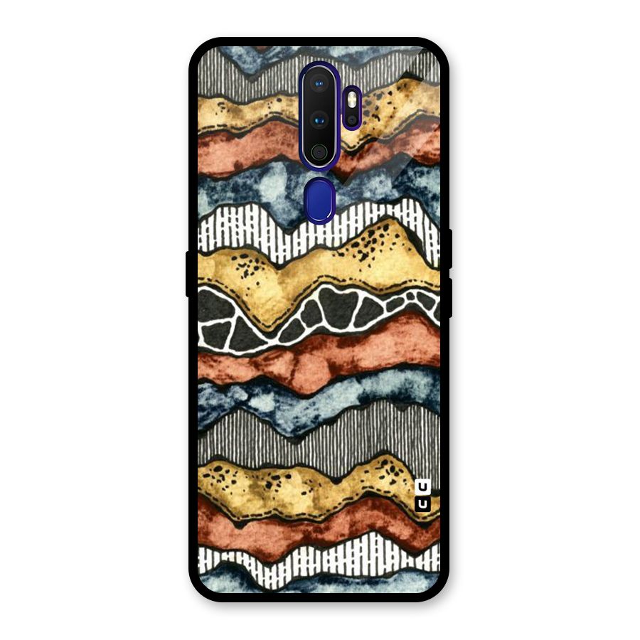 Best Texture Pattern Glass Back Case for Oppo A9 (2020)