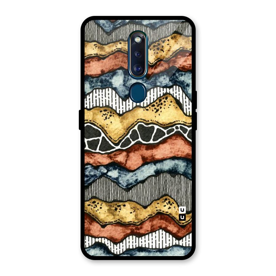 Best Texture Pattern Glass Back Case for Oppo F11 Pro