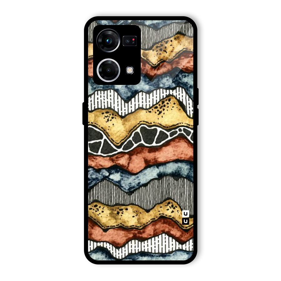 Best Texture Pattern Glass Back Case for Oppo F21 Pro 5G
