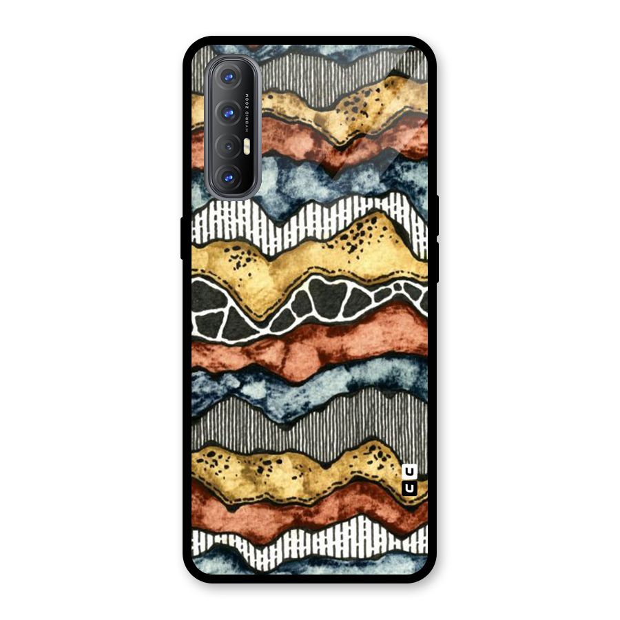 Best Texture Pattern Glass Back Case for Oppo Reno3 Pro