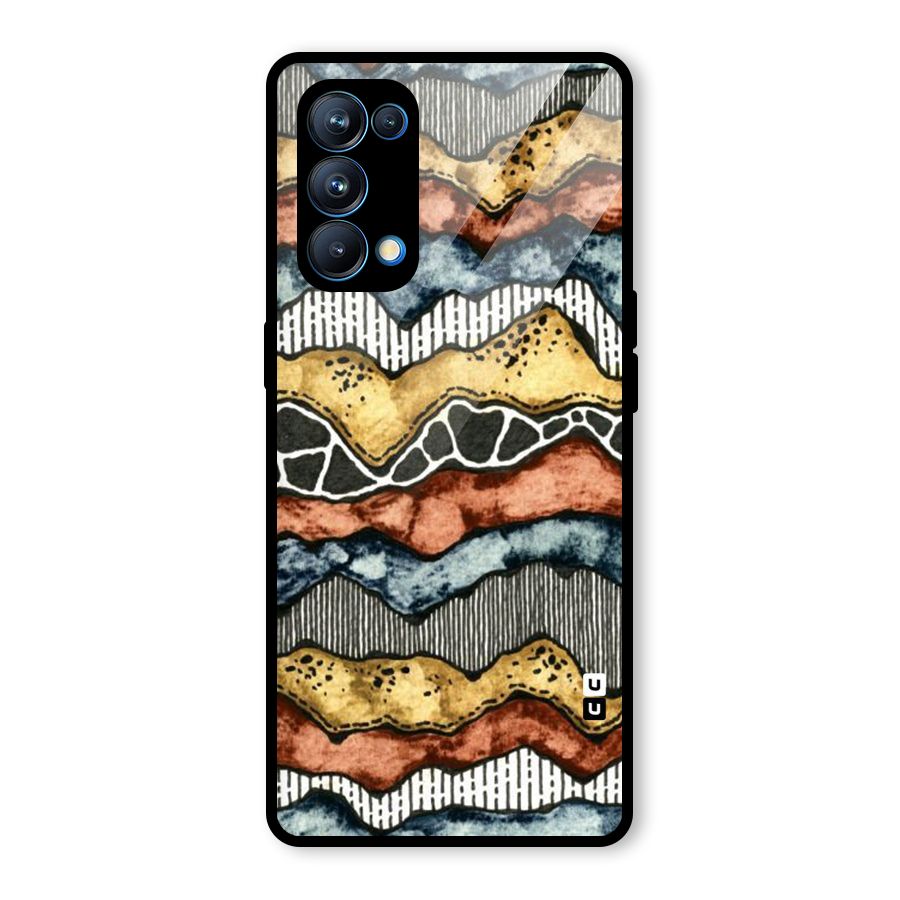 Best Texture Pattern Glass Back Case for Oppo Reno5 Pro 5G