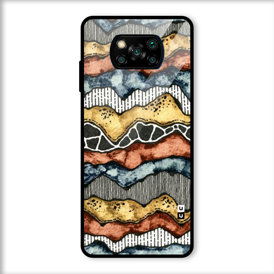 Best Texture Pattern Glass Back Case for Poco X3