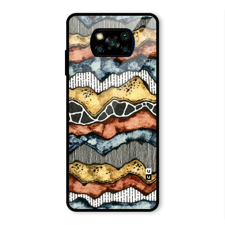 Best Texture Pattern Glass Back Case for Poco X3 Pro