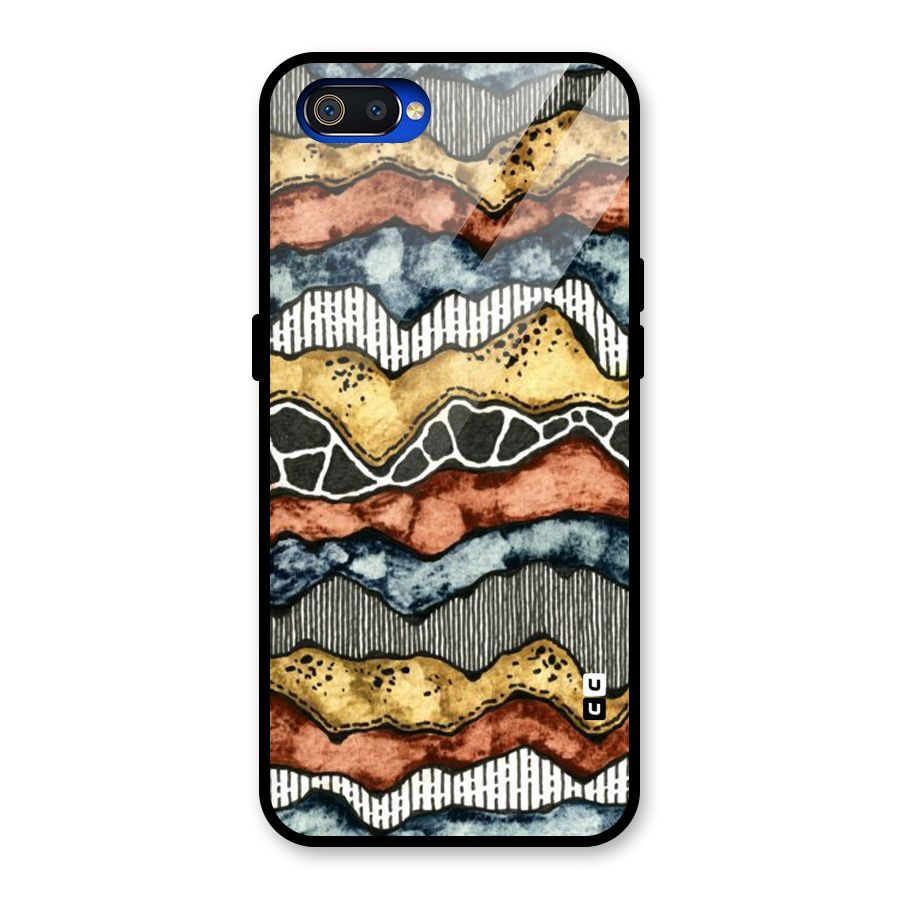 Best Texture Pattern Glass Back Case for Realme C2