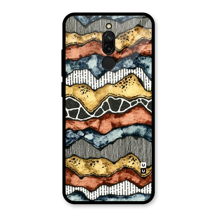Best Texture Pattern Glass Back Case for Redmi 8