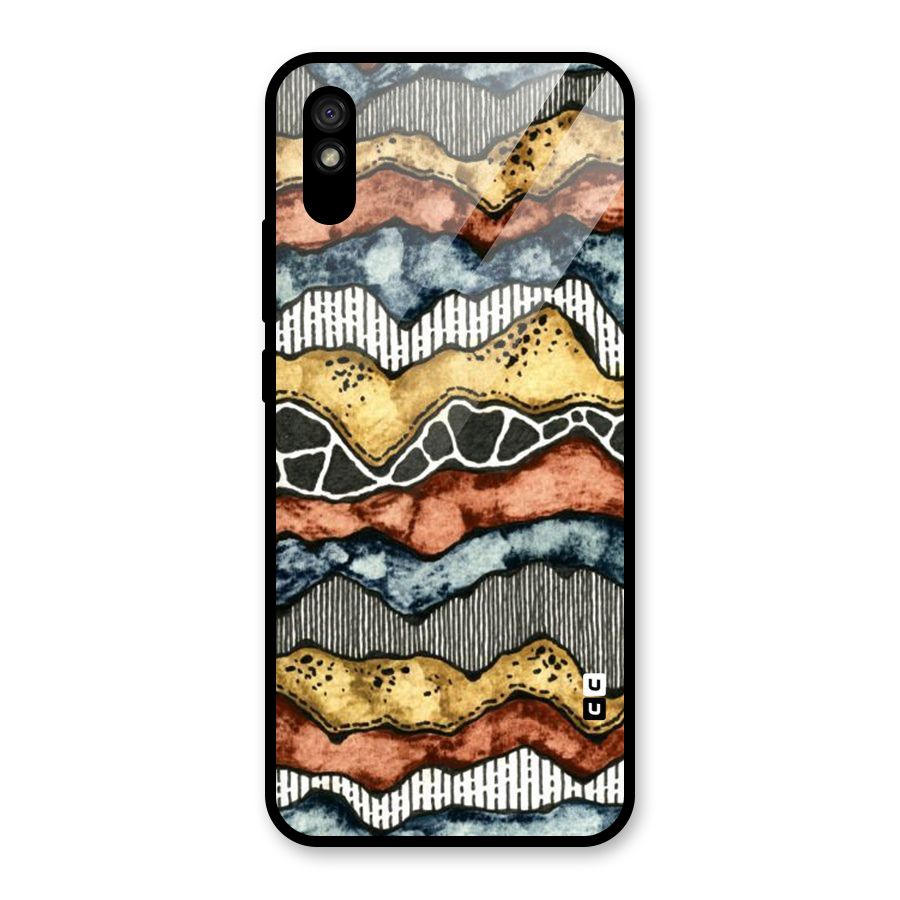 Best Texture Pattern Glass Back Case for Redmi 9A