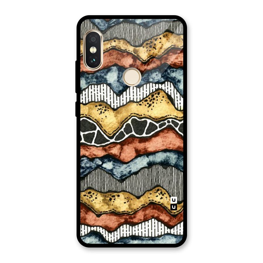 Best Texture Pattern Glass Back Case for Redmi Note 5 Pro