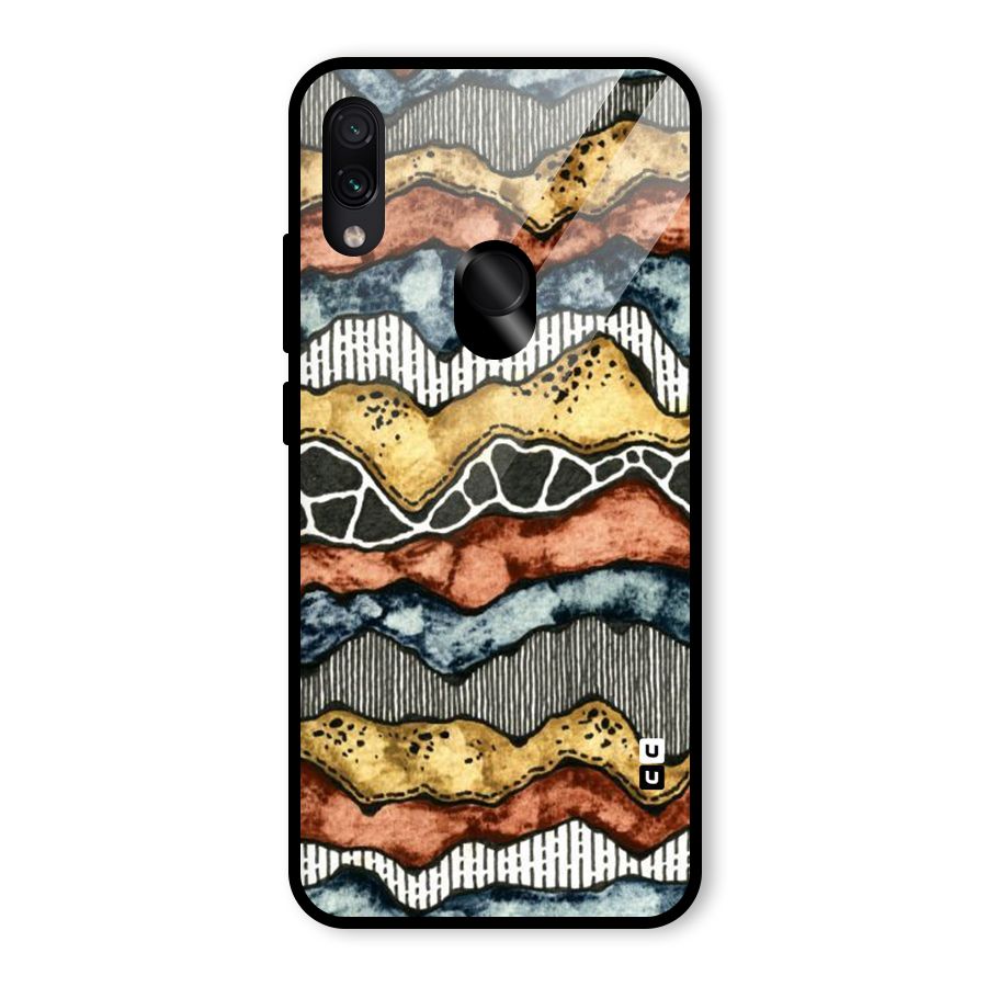 Best Texture Pattern Glass Back Case for Redmi Note 7 Pro