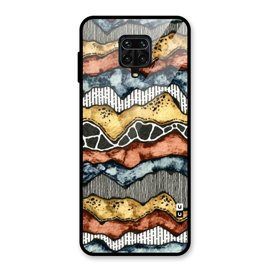 Best Texture Pattern Glass Back Case for Redmi Note 9 Pro