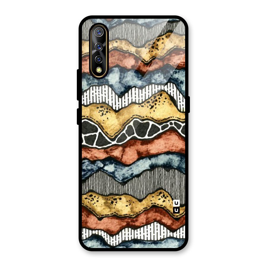 Best Texture Pattern Glass Back Case for Vivo S1