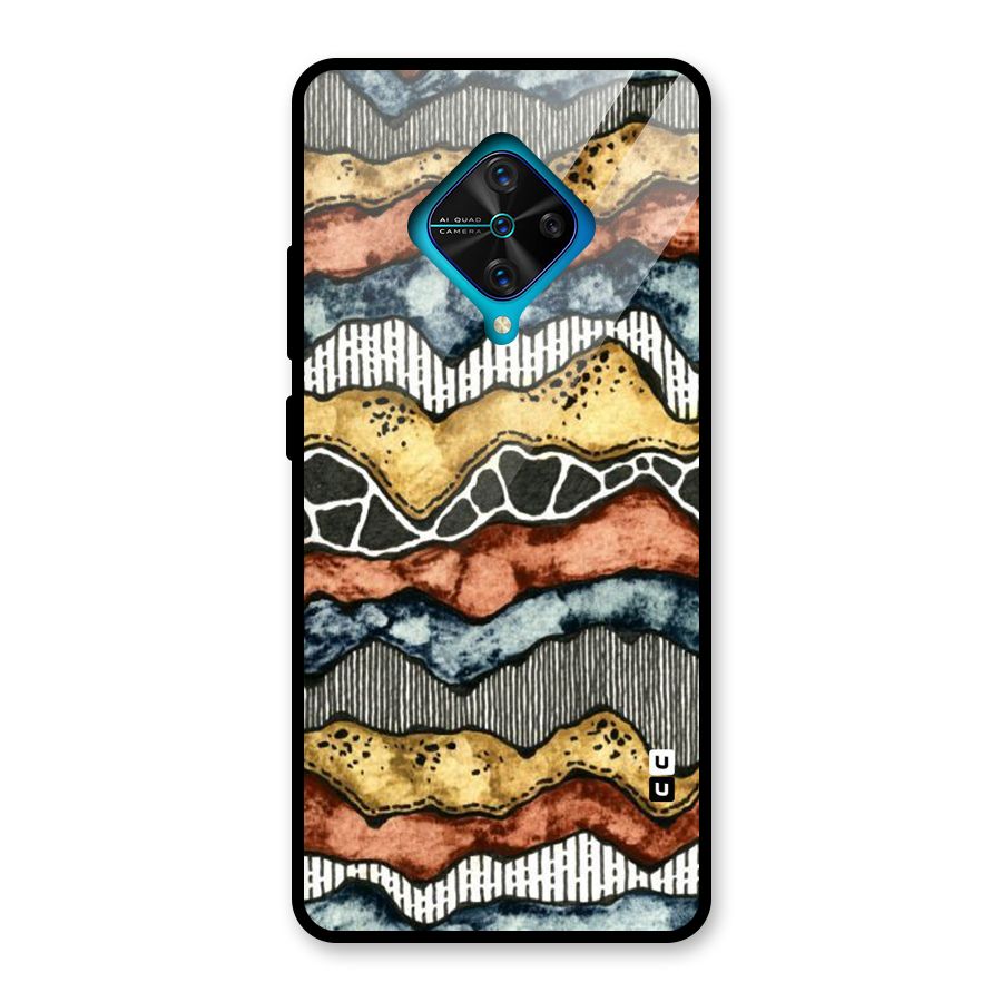 Best Texture Pattern Glass Back Case for Vivo S1 Pro