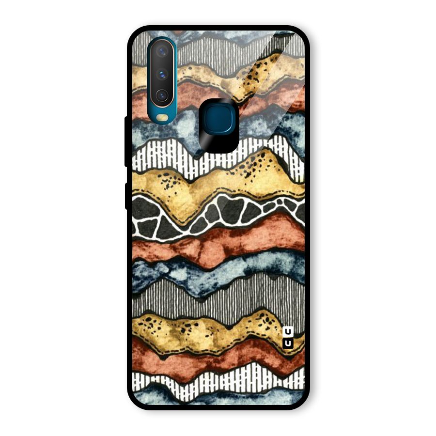 Best Texture Pattern Glass Back Case for Vivo U10