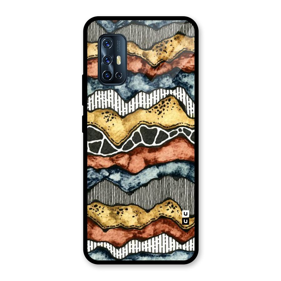 Best Texture Pattern Glass Back Case for Vivo V17